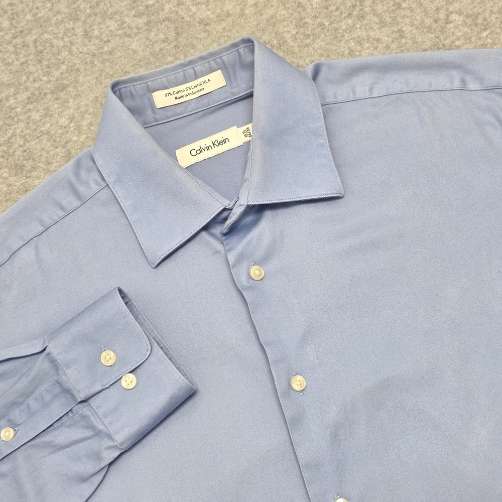 Calvin Klein Light Blue‎ Long Sleeve Dress Shirt Men's XL 15 1/2 34 35 Business